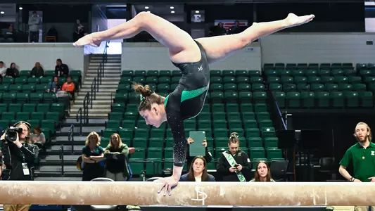 Ella Chemotti competes on beam against Bowling Green, March 12