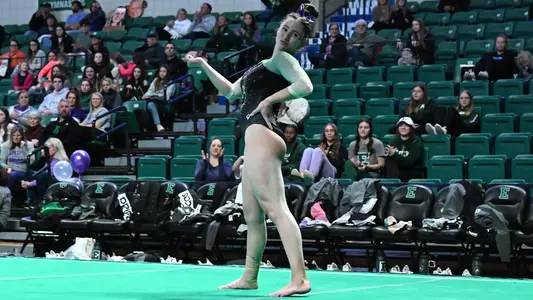 Ella Chemotti performs her signature move on floor against Kent State