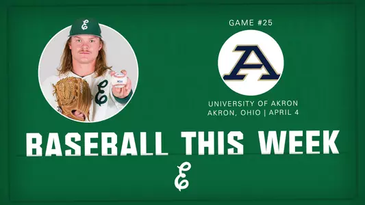 EMU will travel to Akron Ohio for a game against the Zips, April 4, at 3 p.m.