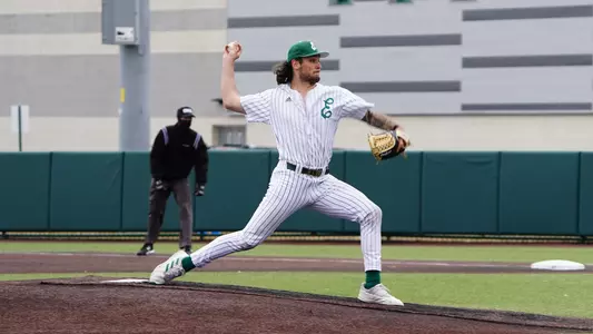 Nick Chitthum pitching against Ball State.