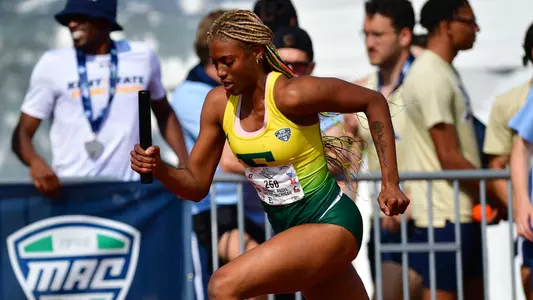 Angel Gazaway at the 2023 MAC Outdoor Championships