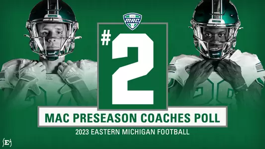 Football Voted Second in MAC West Division for 2023 season graphic