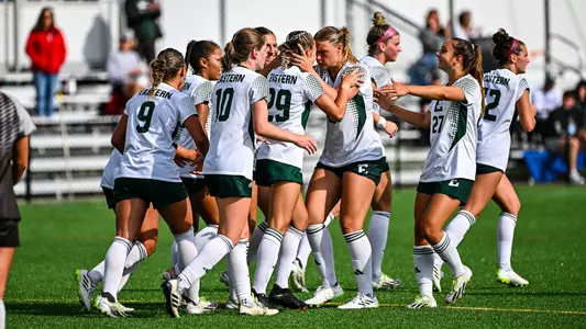 Kate Robinson, Secora Johnson celebrate