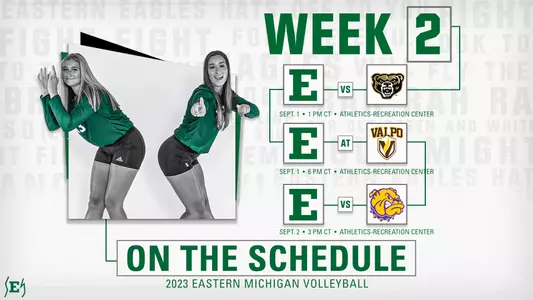 On the schedule for volleyball - EMU goes to Popcorn Classic
