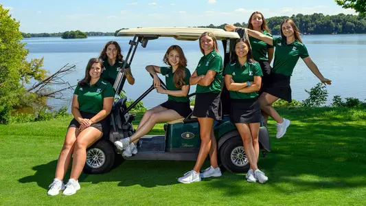 EMU Women's Golf Team on a Golf Cart - 2023-24