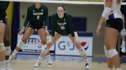 Maddie Stayer in action vs Evansville, Sept. 13, 2024