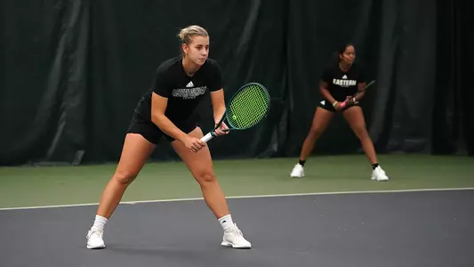 Sabina Brichackova in action at the 2024 MAC Fall Individual Championships