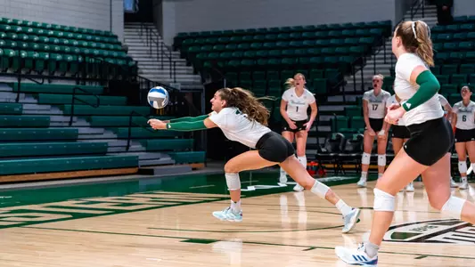 Ava Siefke gets a dig against Central Michigan, Nov. 5, 2024
