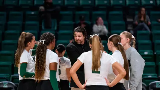 Kevin Foeman coaches during a timeout against Central Michigan, Nov. 5, 2024
