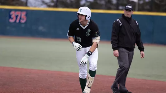 Lucas Johnson Retreats to First Base at Belmont, Feb. 16, 2024