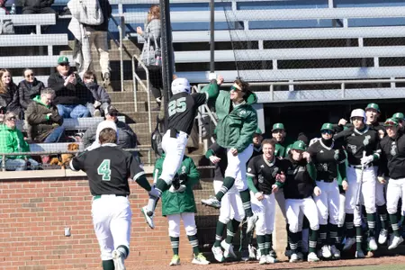 Kyle Schroedle Celebrates a Home Run Against Belmont, Feb. 18, 2024