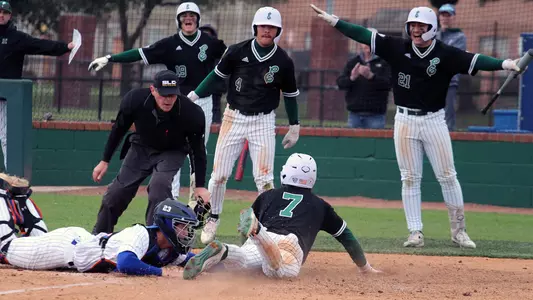Logan Hugo Slides into Home Against Houston Christian, Feb. 29, 2024