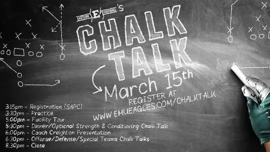 EMU Football to Hold High School Coaching Chalk Talk