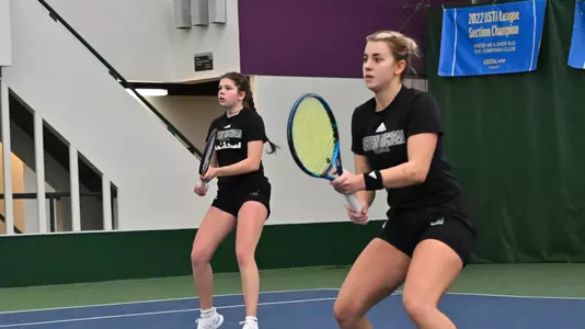 Saenko and Brichackova in doubles action 2024