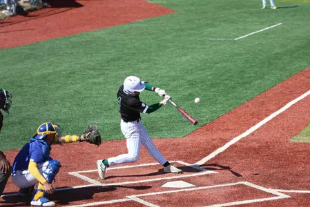 Cooper Vance gets a hit at Morehead State, March 17