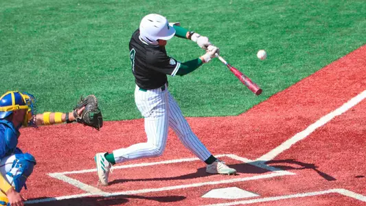 Cooper Vance gets a hit at Morehead State, March 17