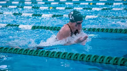 Swimmer competes at the 2024 MAC Championships, March 2, 2024