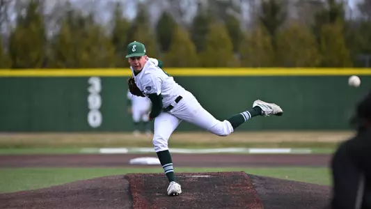 Drew Beckner pitches against Western Michigan, March 24, 2024