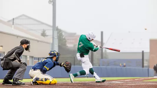 Logan Hugo hits a home run at Michigan, April 2, 2024