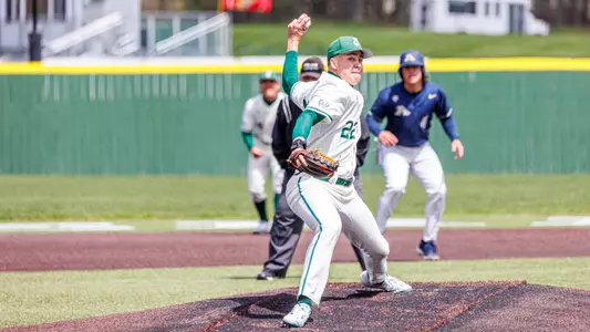 Drew Beckner pitches against Akron, April 20, 2024