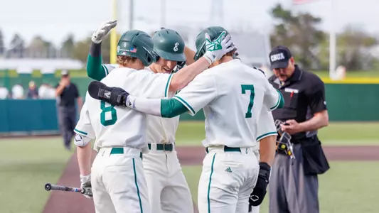 Run celebration vs Butler, April 16, 2024