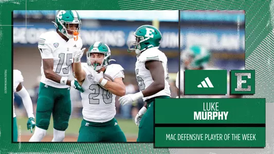 Luke Murphy, Sept. 30, 2024 MAC Defensive Player of the Week Graphic