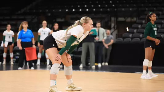 Ashlynn Belcher ready on defense against Oakland in the 2025 season