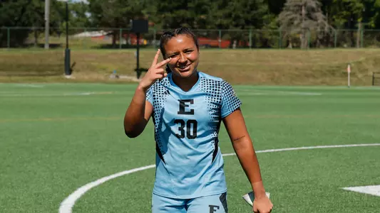 Ella Holland playing goalkeeper
