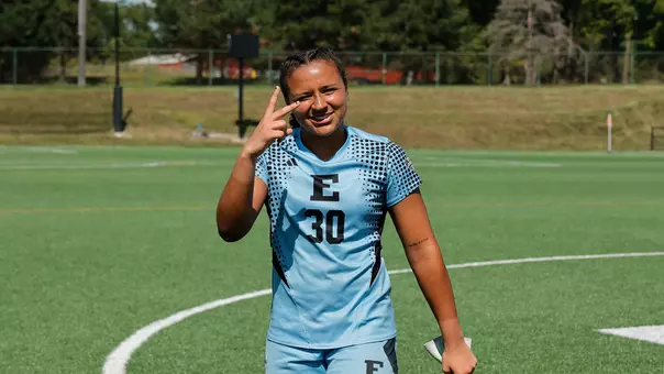 Ella Holland playing goalkeeper