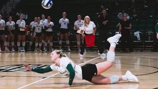 Ashlynn Belcher Diving For A Volleyball Against Buffalo, Oct. 23