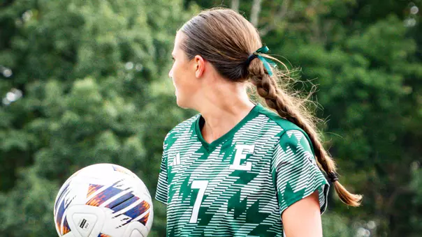 Meredith Werner looks into the distance while preparing for a throw in against Toledo, Sept. 21, 2025