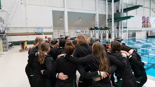Swim and Dive Team Huddle