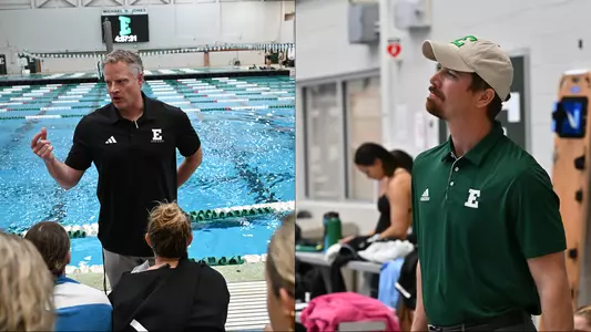 Head Swimming Coach Derek Perkins and Head Diving Coach Tom Gimm