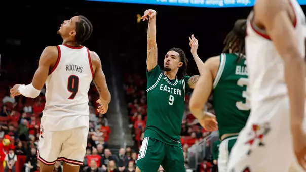 Addison Patterson shortly after shooting a basketball at Louisville, Nov. 24, 2025