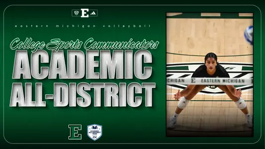 2025 EMU Volleyball CSC Academic All-District Graphic