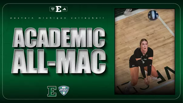 2025 EMU Volleyball Academic All-MAC Graphic