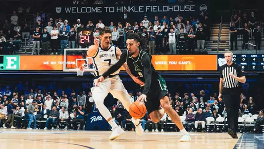 Addison Patterson dribbling a basketball at Butler, Dec. 2, 2025