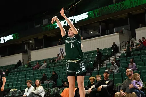 Oliwia Pelka shoots a three pointer against Defiance, Dec. 5, 2025