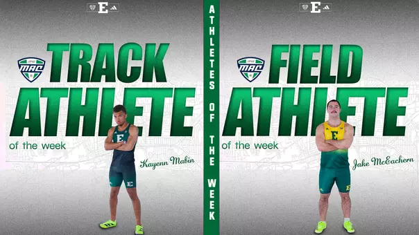 Track and Field Kayenn Mabin and Jake McEachern earn MAC Track & Field Athletes of the Week