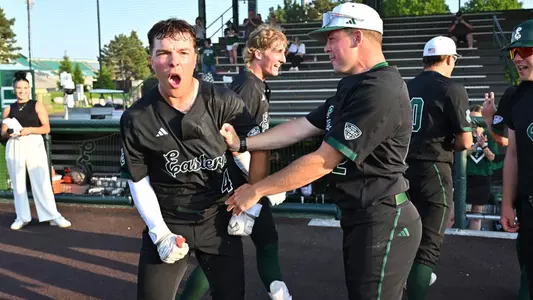 Cooper Vance walk-off celebration over KSU, may 15, 2025