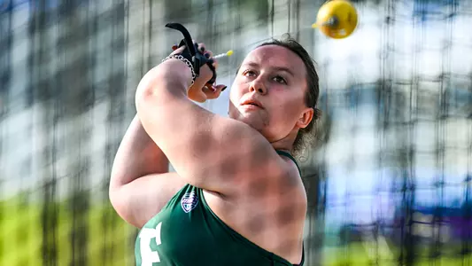 Isabella Brent competes in the hammer throw at the 2025 NCAA East First Round