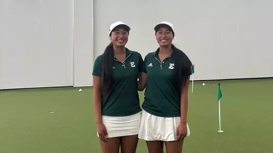 Leovao Twins pose for picture at the golf center after signing
