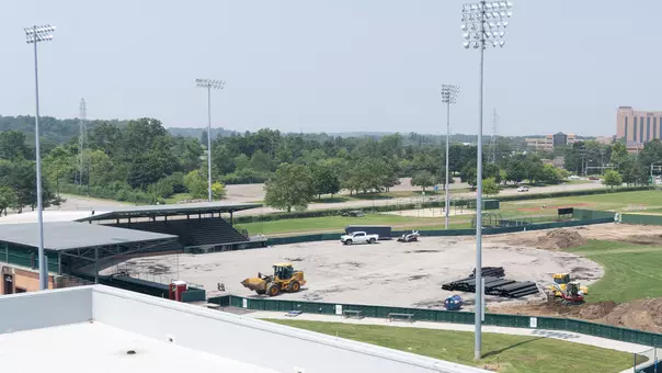 Oestrike Stadium under construction July 2025