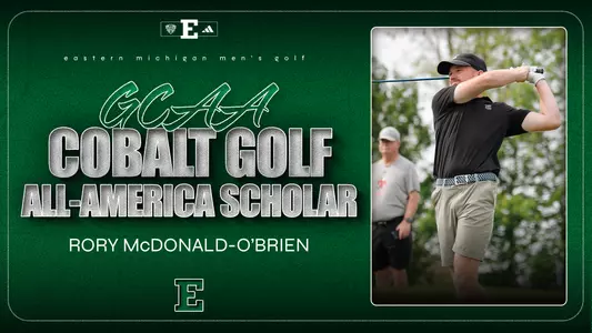 Rory McDonald-O'Brien graphic for GCAA Cobalt Golf All-America Scholar for 2024-25 season