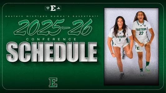EMU Women's Basketball 2025-26 Conference Schedule Graphic