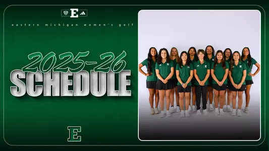 2025-26 Women's Golf Schedule Graphic