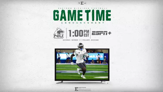 EMU-NIU to Kick Off at 1 p.m. ET on ESPN+