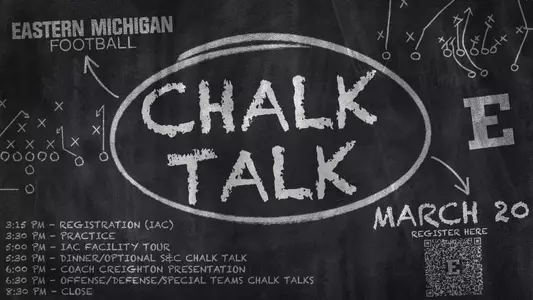 EMU Football to Hold High School Coaching Chalk Talk