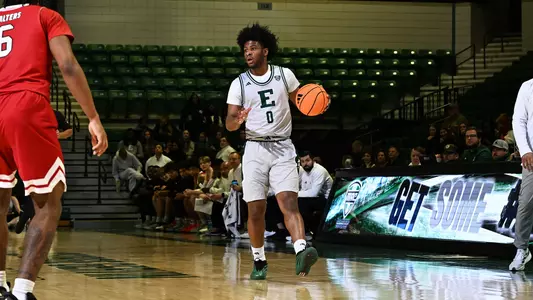 Gregory Lawson II dribbling a basketball vs. NIU, Jan. 13, 2026