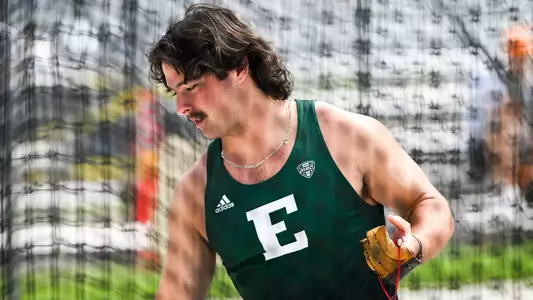 Jake McEachern holding a weight